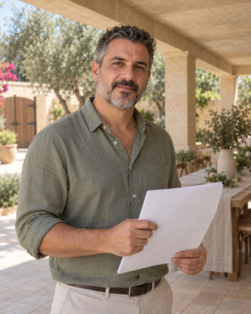 Portrait of fictional team member Leon Attard.